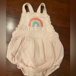Angel Dear Pink Rainbow Bubble Romper Size 18-24m
